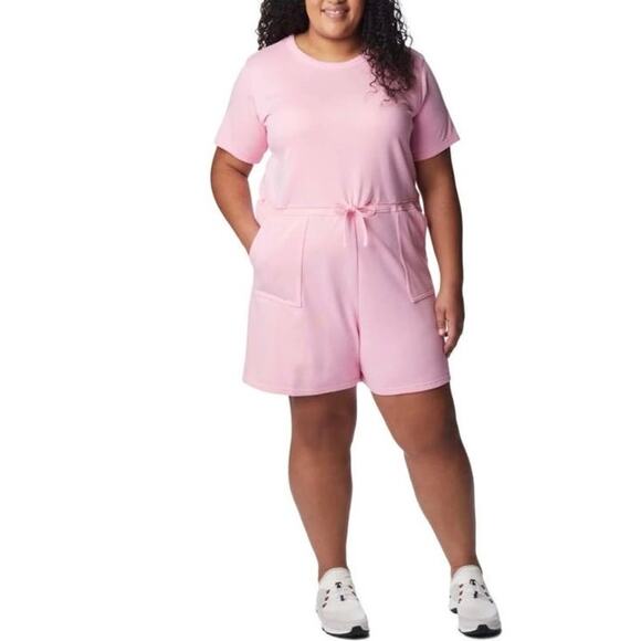 NWOT Columbia bubblegum pink twist back romper - Picture 1 of 9